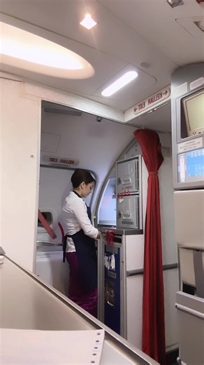Flight Attendant Routine Checks in Modern Aircraft Cabin