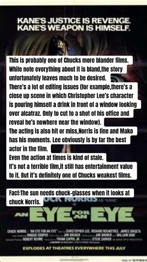 Chuck Norris Month:An Eye for an Eye (Chuck Norris Month will be extended)