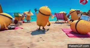 Despicable Me 2 - Beach Minions on Make a GIF