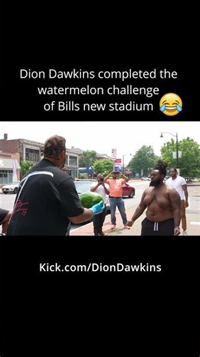 Dion Dawkins Completes the Watermelon Challenge 🍉🏟️