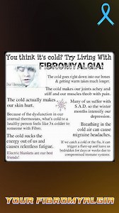 Fibromyalgia in Cold Weather #Fibromyalgia #chronicpain #fibrowarrior #fibroawareness #invisibleillness #chronicillness #fibrofog #painmanagement #fibrolife #ChronicIllnessWarrior #spoonie #fibrofog #fibroflare #spoonielife #chronicfatigue #fibromyalgiaawareness #Chronicpainsucks #health | Fibrowarrior