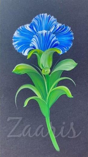 💙WOW💯BLUE CARNATION flower🌷painting using acrylic🖌️🎨#shorts #viral #art #blue #carnation #wow
