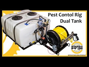 Pest Control Sprayer - Dual 50 Gallon Tanks - 12 Volt Pump - Electric Reel - River Bend Industries
