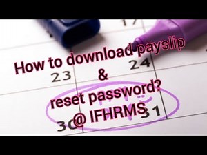 How to download PAYSLIP @ IFHRMS? | ResetPassword | KARUVOOLAM Website