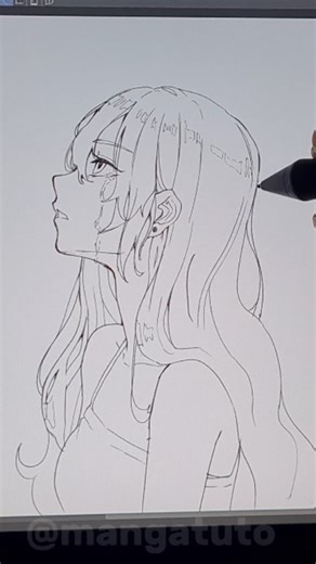 Manga Tuto on Instagram: "How to draw Side view Face Tutorial ✏ #howtodraw #art #drawing #illustration #anatomy #drawing #artwork #shorts #sketch #tutorial #manga #sketch #anatomy #clipstudiopaint #procreate #ibispaint"