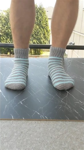 Men's Knit Flat Two-Color Socks