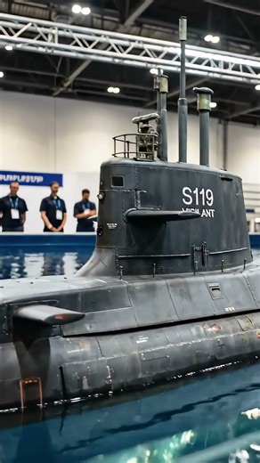 RC Submarine Demonstration in Naval Tank #ai #scalemodels