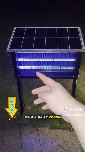 HYKOONT solar bug zapper 30W outdoor mosquito killer triple tube 3500V dusk to dawn insect zapper large area coverage #HYKOONT #bugzapper #mosquitokiller #greenish #TikTokShopSpring GlowUp