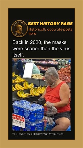 History doze on Instagram: "During the early months of 2020, as the COVID-19 pandemic spread uncertainty, improvised homemade masks began appearing everywhere. From eerie plastic covers to DIY gas-mask substitutes, people used anything they could find to stay safe. The result was an unintentional gallery of dystopian imagery—equal parts fear and creativity. The haunting visuals reflected a world adapting overnight, where everyday people became symbols of resilience and anxiety. In hindsight, tho