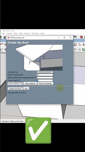 How to Create Roof by using 1001 plugin#roofing #3dmodeling #sketchup