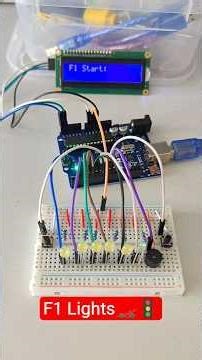 Arduino Uno F1 Lights🏎️🚦#f1 #reallife #lights #reaction #school #project #arduino #uno #lcd #led