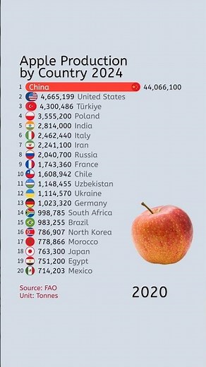 Apple Production by Country (2024)