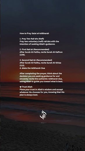 How to pray salat al-Istikharah