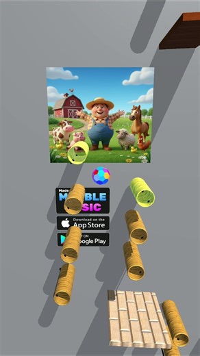 Old MacDonald 3D Marble Music 🐄🐄 Super Satisfying Shorts #OldMacDonald #3DMarble #shortvideo #ASMR 🐴