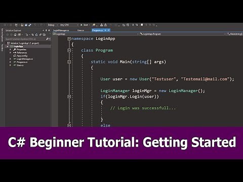 C# Beginner Tutorial : Getting Started