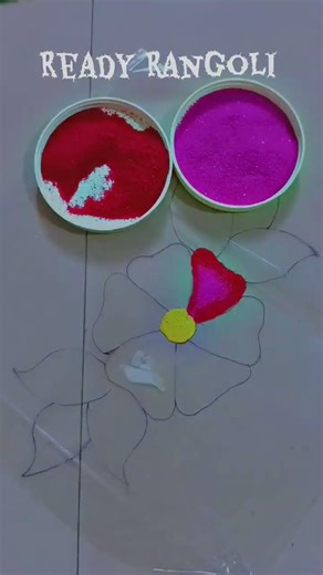 DIY Ready Rangoli patches 🌺 OHP sheet rangoli #readymate rangoli💗#shortsfeed #shorts