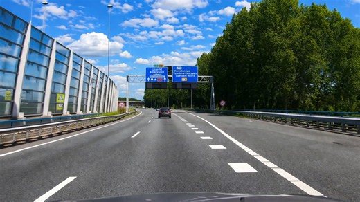 Recorrido panorámico por Ámsterdam en la autopista A10 (4K)