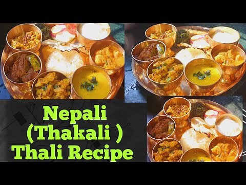 Nepali Authentic Thakali Khana Recipe || Nepali khana set || Tasty nepali food || Thakali Thali