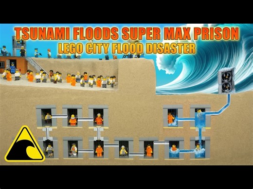 【中配】乐高城洪水灾难：海啸淹没高度设防监狱 - Tidal Takedown