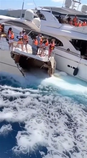 Direct hit! Two yachts collide in open water — and one is sinking fast.
