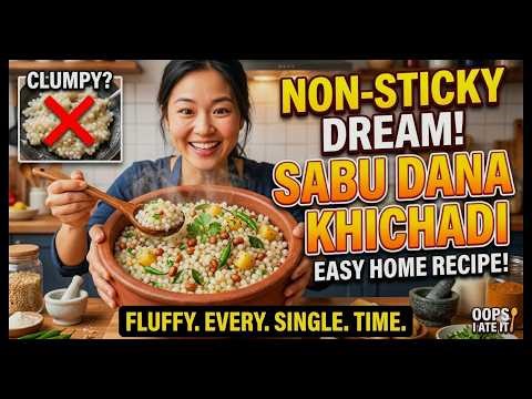Sabudana Khichdi Recipe 😍 Perfect Non-Sticky Khichdi in 10 Minutes! | Oops I Ate It#viral #fasting