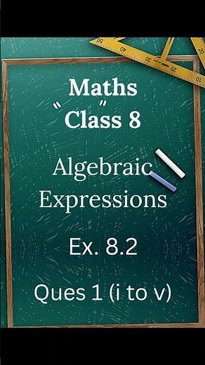 Algebraic Expressions - Class 8 [Ex.8.2 - part 1]