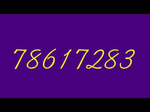 Numbers 123456789 to 0