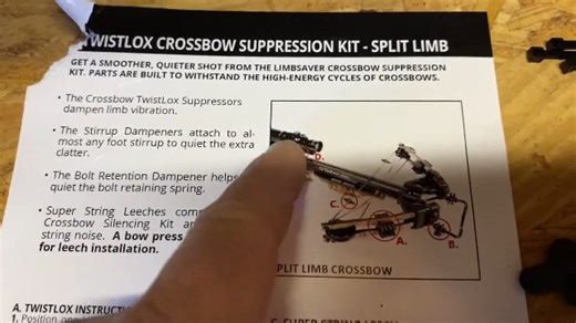 Watch LimbSaver Twistlox Crossbow Silencing Kit Install Review on Amazon Live