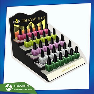 [Hot Item] 5-Layer Acrylic Display Stand for Nail Polish Acrylic Counter Display Stand with Silkscreen Printing