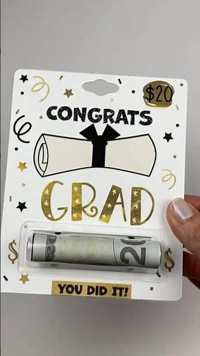 DIY Cricut Print then Cut Graduation Money Card #cricut #graduation 🎓