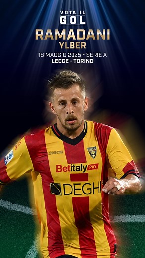 Vota il Gol 2024/25 Sarà di Adem Ramadani (Lecce) il “gol più bello” della scorsa stagione di #SerieA? ✨ Guarda tutte le reti e VOTA 👉🏻 Link in BIO U.S. Lecce Enel Group AIC - Associazione Italiana Calciatori Rivista Undici Sky Sport #GGDC2025 #GranGalàDelCalcio | Gran Galà del Calcio AIC