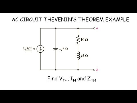 AC CIRCUIT: THEVENIN'S THEOREM EXAMPLE