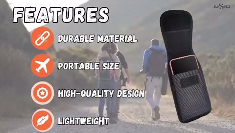 Cell Phone Holster for Men with Belt Clip, Universal Large Phone Pouch for Belt Cellphone Carrier Nylon Case iPhone Holster, Samsung Galaxy Phones Holder, Black, for Men & Women