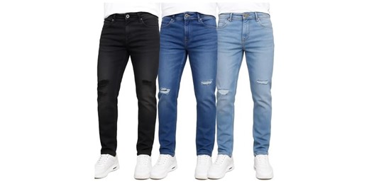 Men's Stretch Ripped Denim Jeans (30-42)