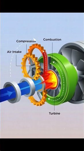 working process of gas turbine