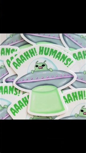 Alien stickers 👽 #ytshorts #shorts #cute #kawaii #funny #stickers #drawing #aliens #alien #drawing