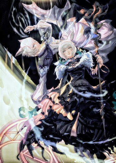 'Anime Characters with Magical Elements' Poster, picture, metal print, paint by Xwar Studio | Displate