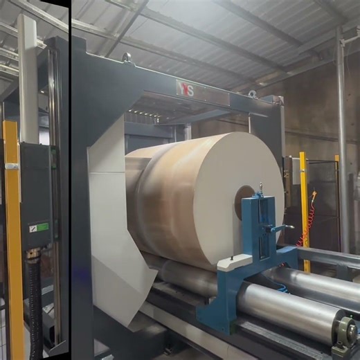 2mm band saw jumbo paper roll cutting machine #papermachine #packagingfactory
