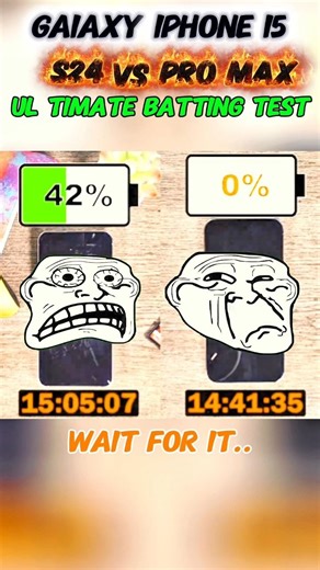 GOIOXY S24 VS IPHONE 15 PRO MAX UL TIMATE #batterytest #smartphone