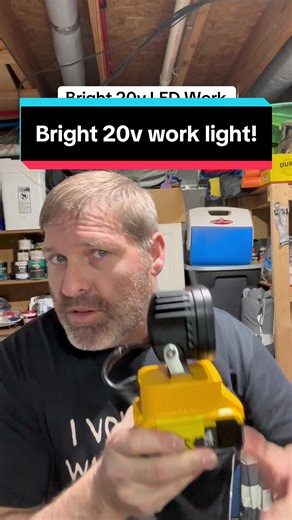 This Azocek 20 volt LED work light is bright with 6000 lumens and a long run time! #tiktokshopjumpstartsale #ledworklight #worklight #cooltools