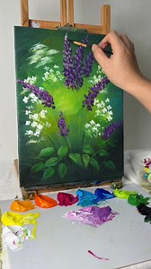 9.3K views · 148 reactions | How to Paint a Stunning Daisy & Lavender Bouquet | Easy Acrylic Painting Tutorial for Beginners | HO Art | Facebook