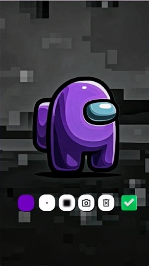 My Among us character transformed drawing part 2: i draw purple🥰💜! #amongus #drawing #tutorial