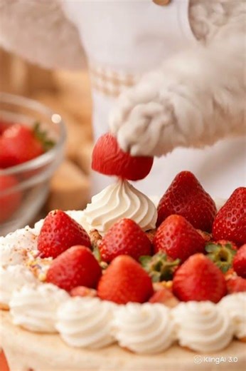 Booly le petit chien pâtissier prépare un fraisier 🍓🐶 | Funny Dog Cooking