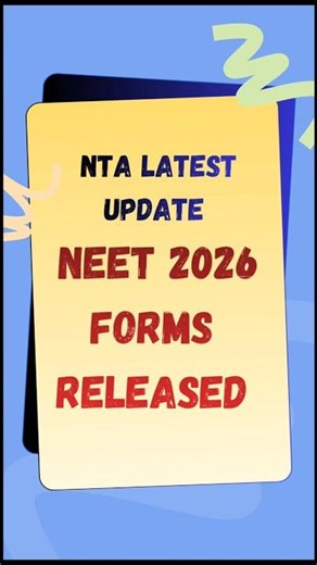 NEET 2026 Registration STARTED 🚨 | Application Forms Out #shorts #neet2026