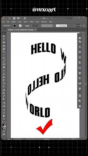 Type on Path + Skew Text in Adobe Illustrator | Perfect Curve & Angle Typography | Vexo Art