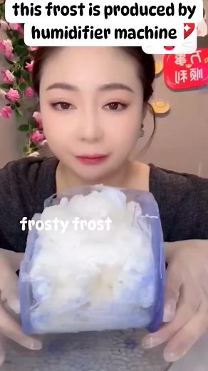crashed ice bowl & crunchy freezer frost produced by a humidifier | frosty_frost_asmr