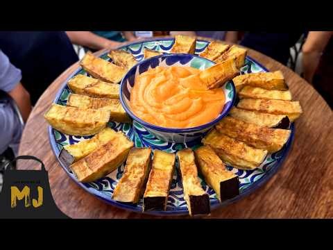 Berenjenas fritas con salmorejo: tapa típica andaluza