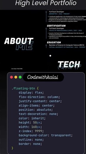 High-Level Portfolio Using Only CSS 🤯 #shorts #coding #programming #webdesign #webdevelopment #css