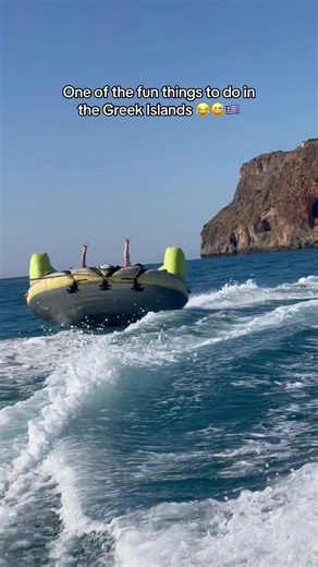 Most beaches in the Greek islands have water activities that you can just book on spot! • #summer #travel #adventure #fun #activities