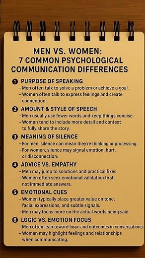 Men & Women: 7 Key Communication Psychology Differences